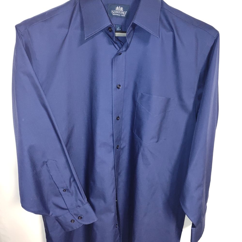 Stafford Men's Navy Dress Shirt